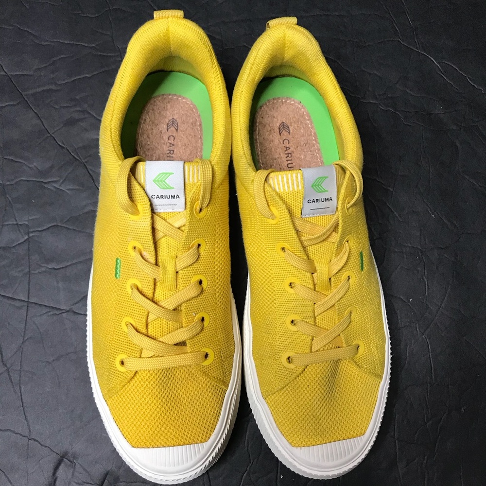 CARIUMA Ibi Sun Yellow Low Knit Sneakers Unisex Size 10.5(men) and 12(women) - Picture 6 of 12